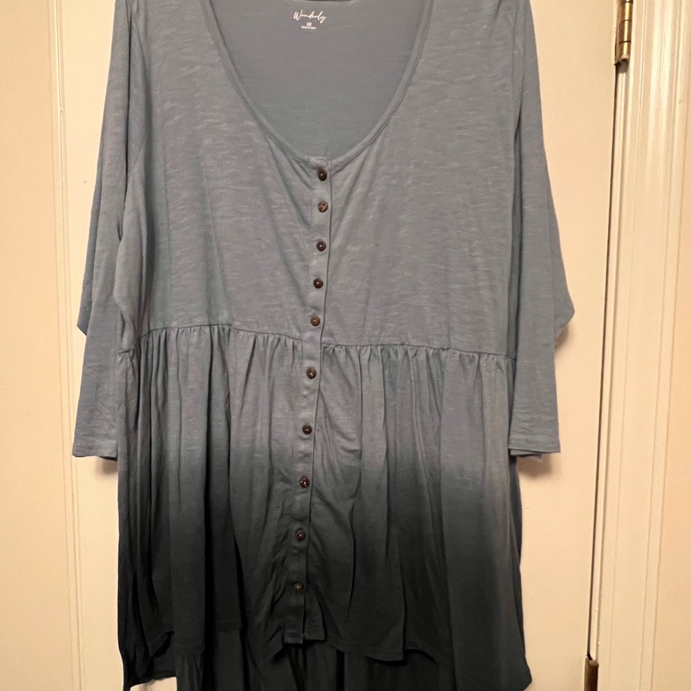 Wonderly Blue Ombre Button-Down Shirt